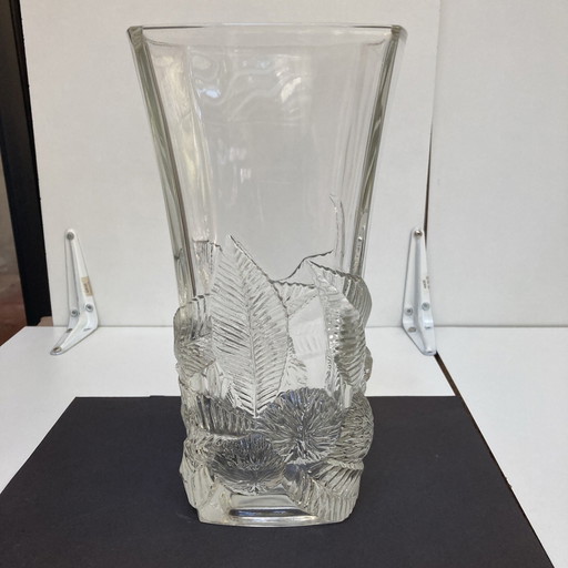 Jarrón de cristal francés de los años 70