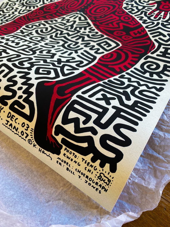 Image 1 of Keith Haring - The Dancer - Exhibition at Tony Shafrazi Gallery 1984 Poster 61x91 cm