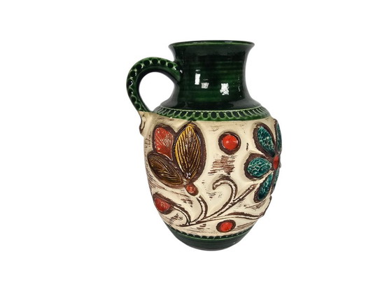 Image 1 of Bay Keramik - model 95-25 - W-Germany - floral decor - 1970's