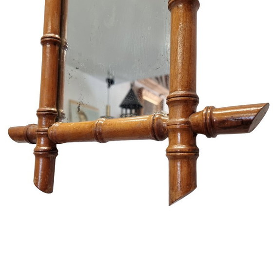 Image 1 of Antieke faux bamboe spiegel uit Frankrijk