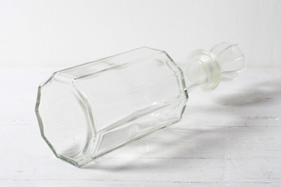 Vintage Italiaanse karaf van helder glas / Gemerkt met “O.R. brevettato” / Patentontwerp uit het midden van (photo 5 of 13)