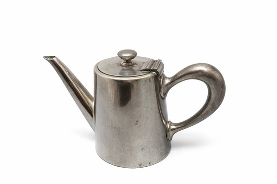 Image 1 of Rare Christofle Silver Plated Coffee Pot – Casino Municipal Nice – French Riviera Hotel Silver – Vintage Art Deco – Small 11cm