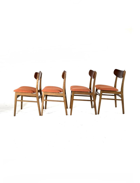 Image 1 of 4x gerestaureerde eetkamerstoel, Farstrup Møbler ‘60