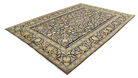Image 1 of Original Perserteppich Keschan,Kashan Blau 330 x 234 cm Top Zustand Klassik Alt