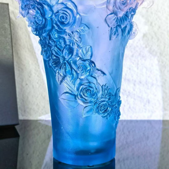 Image 1 of Vase « Sweet Garden », H 28 cm, par Daum