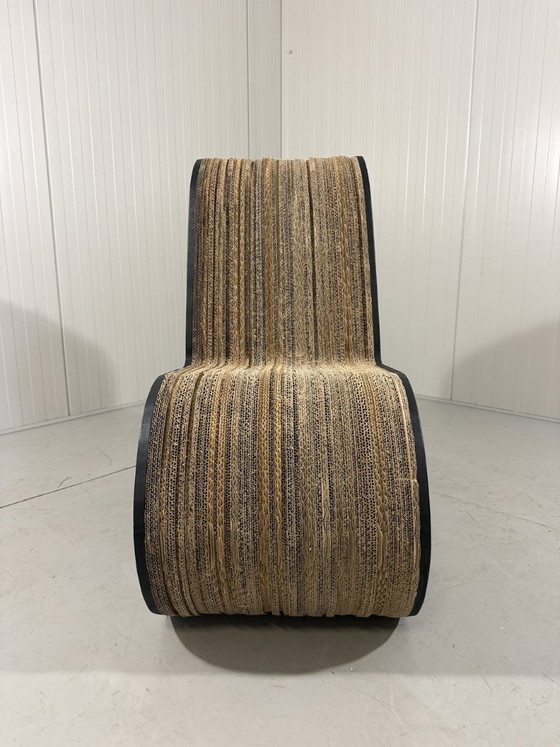 Image 1 of Unieke design lounge stoel karton & multiplex 1990's