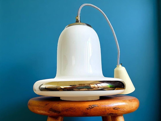 Image 1 of Hanglamp van Deens modern opaline glas uit 1960