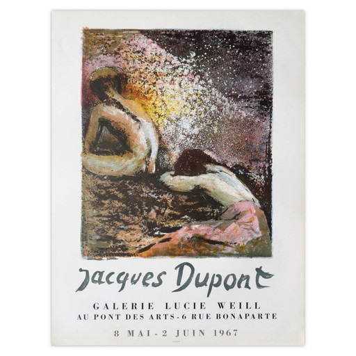 Jacques DUPONT Expo - Galerie Lucie Weill Poster 1967