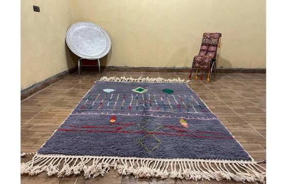 Handgemaakt Marokkaans vloerkleed, natuurlijke wol, 2.5x1.5 m. – Vloerkleden en tapijten, Wool (photo 6 of 11)