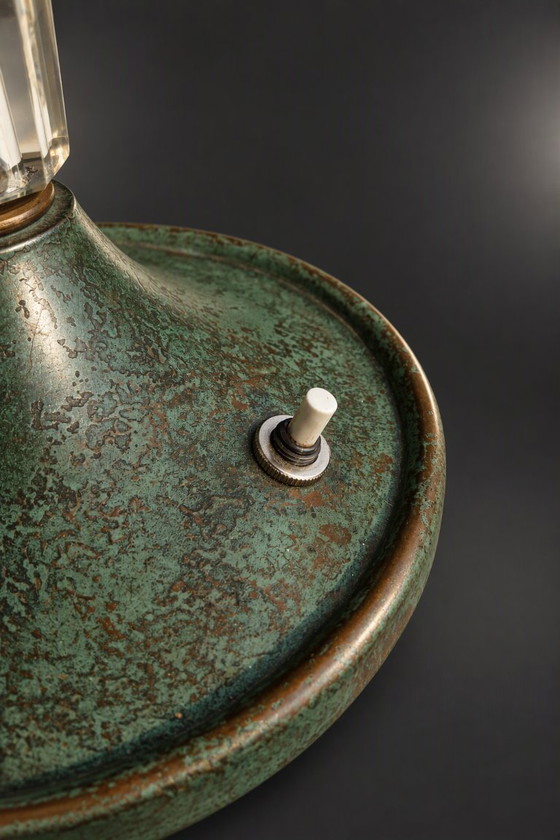 Art Deco Designlampe Gênet et Michon ( Paris ca. 1930 ) – Tischlampen, Metal (photo 6 of 15)