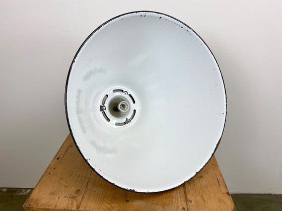 Image 1 of Lampada a sospensione industriale in smalto nero, anni '60