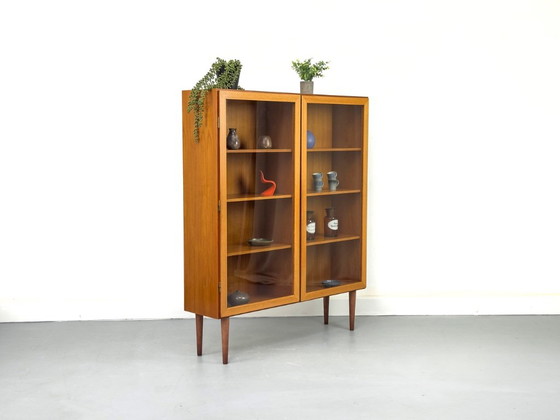Teak Cabinet With Glass Doors From Omann Jun, 1960s – Display cabinets, Wood (photo 14 of 20)