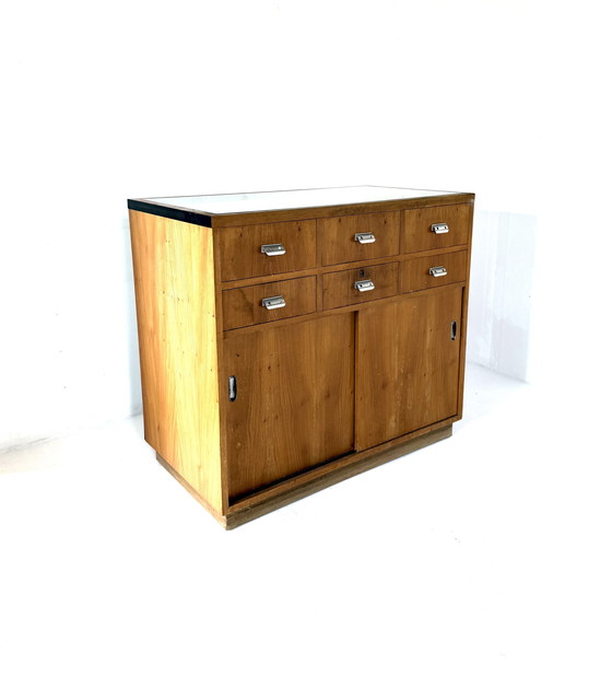 Image 1 of Comptoir/vitrine vintage en noyer, années 60