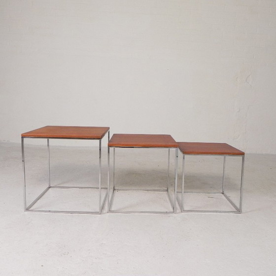 Image 1 of Set aus 3 Beistelltischen, Mini-Set, 1960er Jahre