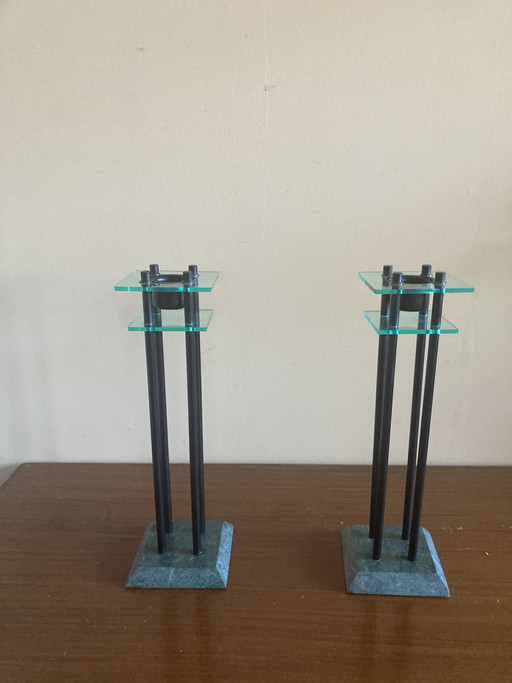 Set of Memphis Milano candlesticks