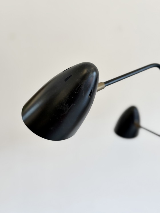 Mid-Century Modern Tripod Floor Lamp with Three Adjustable Shades, and Brass Details, 1960s – Vloerlampen (photo 6 of 15)