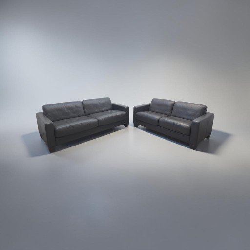 De Sede ds 17 bruine designbank, leren bank, De Sede tweezitsbank, driezitsbank