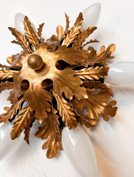 Image 1 of Florentine ceiling or wall lamp attributed to Banci Firenze, 1960s