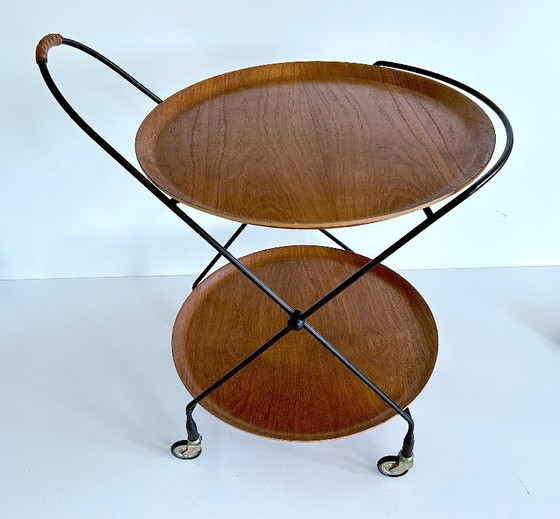 Image 1 of Vintage Scandinavian Serving  Cart Trolley
