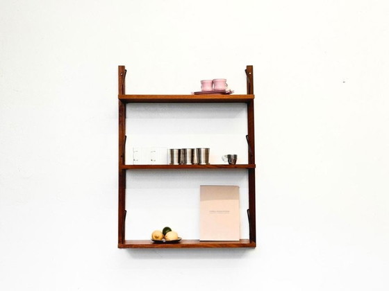 1/3 Poul Cadovius Royal System Scaffali a muro Teak Ottone, Legno, Metallo, Marrone, Mid Century Modern (foto 5 di 12)