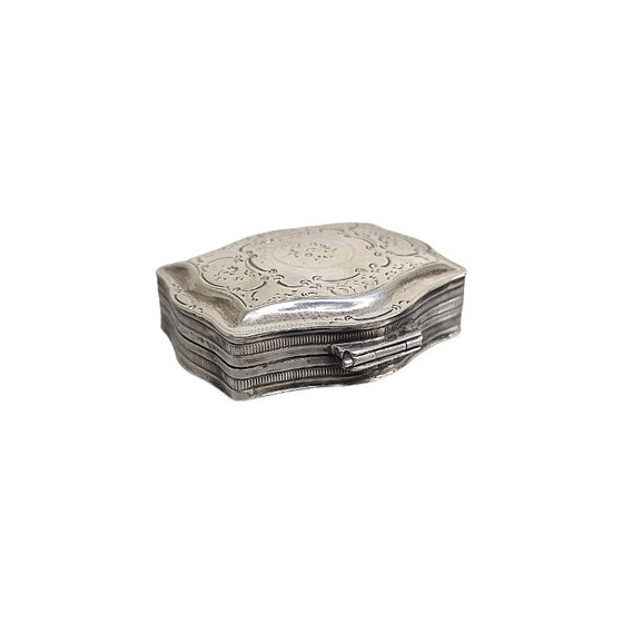 Image 1 of Antique Dutch silver pill box, from 1857