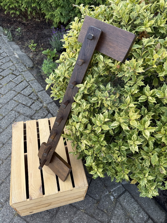 Image 1 of Vintage Holz Kleiderständer Brutalist Style