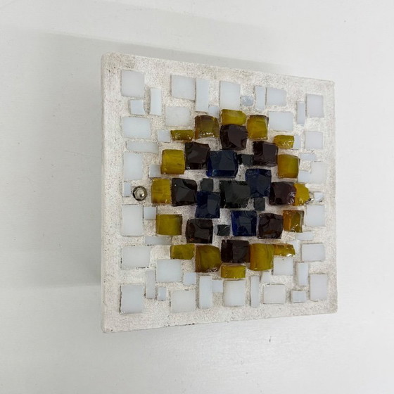 Image 1 of Brutalistische Wandleuchte aus Glas und Harz, 1970er Jahre, Deutschland