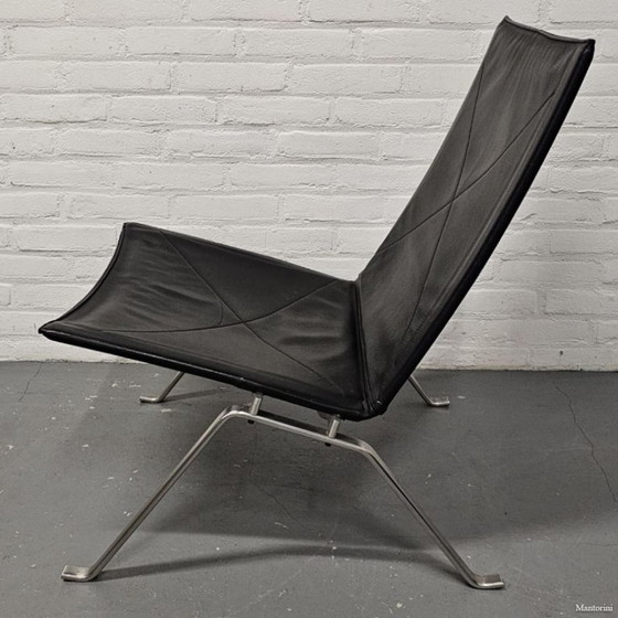 Image 1 of Set da salone in 3 pezzi Poul Kjærholm per Fritz Hansen PK22 e PK91 rivestito in pelle. Bellissime condizioni.