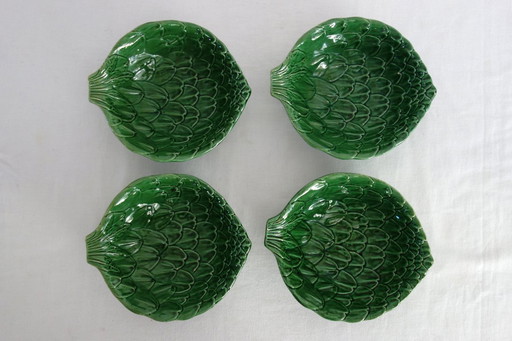 4 ciotole vintage per carciofi in terracotta