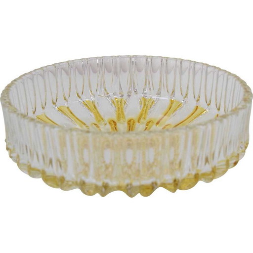 Vintage art glass bowl, Czechoslovakia 1960