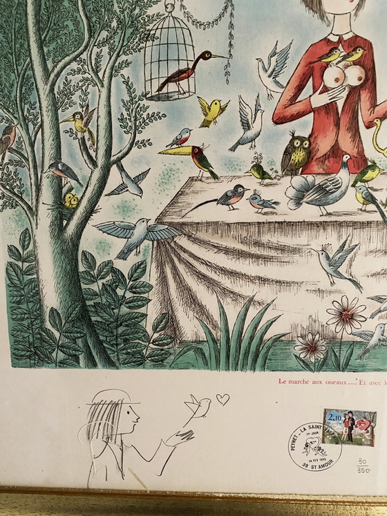 Image 1 of Peynet "Le Marché aux Oiseaux” (The Bird Market) 1985