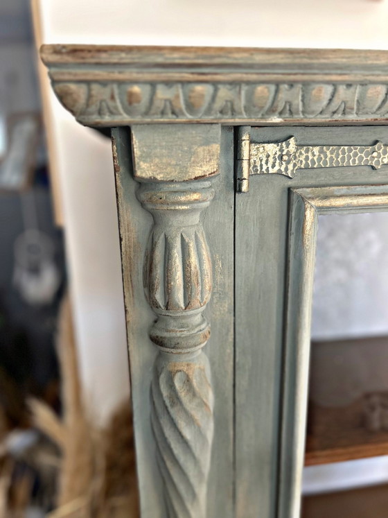 Image 1 of 🌿 Vetrina antica patinata – stile neorinascimentale / casa ricca di carattere
