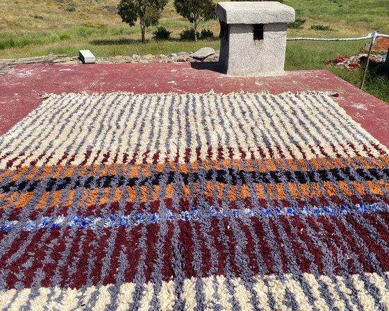 Image 1 of Large Vintage Moroccan Boujaad Rug 332x244 cm – Handmade Berber Wool Rug – Earth Tone Tribal Carpet – Boho Modern Statement Rug
