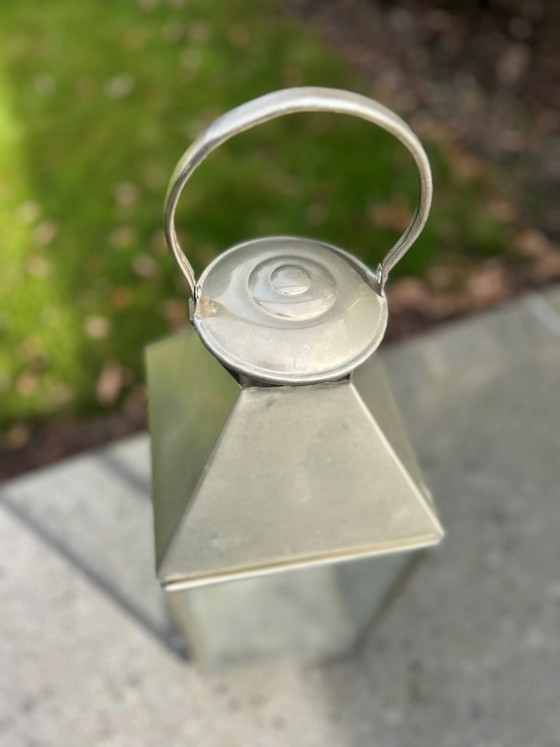 Image 1 of Metal lantern with glass – handmade
