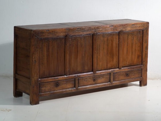 Buffet bas ancien en orme – Chine, circa 1950 – Iron (photo 6 of 40)