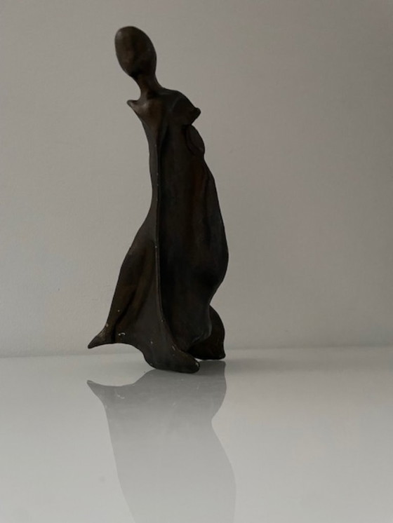 Image 1 of Expressive sculpture figure in the wind - futuristic
