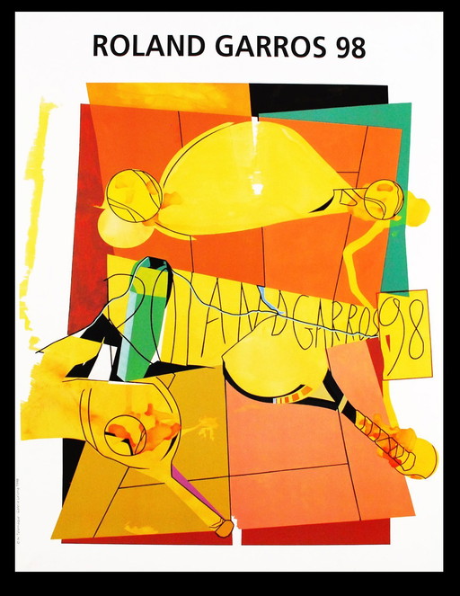 Télémaque, Hervé - Roland Garros, 1998 - Color offset lithograph