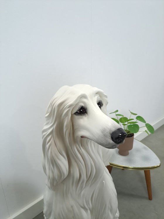 Image 1 of Large Italian ceramic statue of a dog