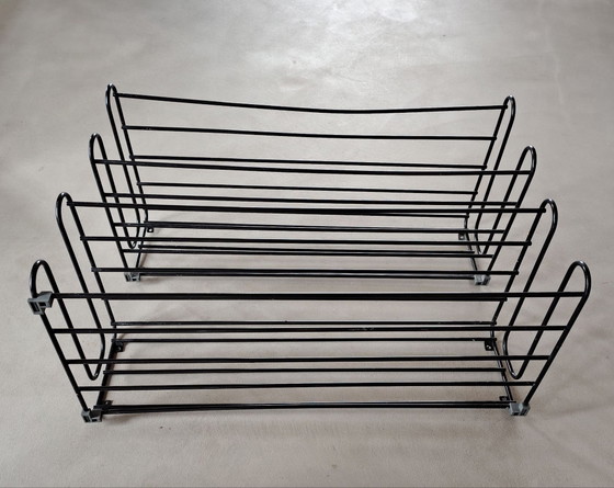 2x Ikea Fran shoe rack, Shelving unit, Metal, Black (photo 4 of 5)