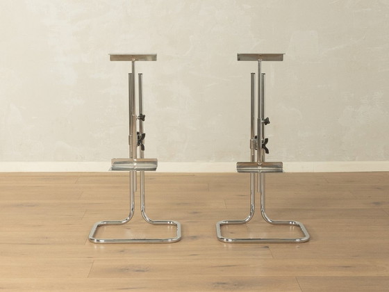 Par de soportes cromados ajustables, Objetos decorativos, Cromo, Metal, Plateado, Modern (foto 3 de 9)