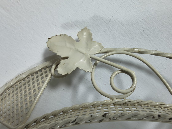 Image 1 of Vintage ceiling lamp Ø70 cm – Metal frame – Striped motif – Retro design