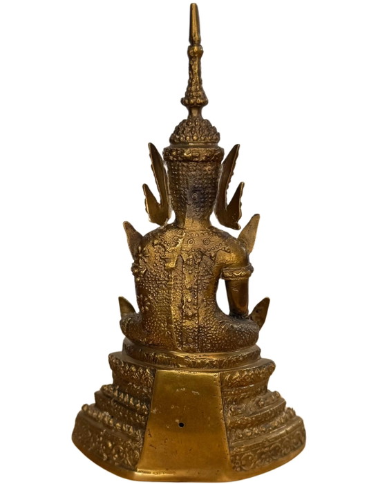 Thai Bronze Buddha – Bhumisparsha – Rattanakosin Style – Sculpture (photo 7 of 8)