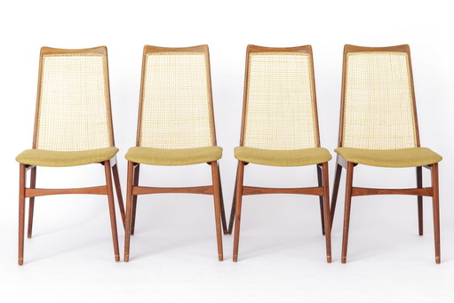 Juego de 4 sillas de comedor, años 60, de Wilhelm Benze GmbH, Alemania