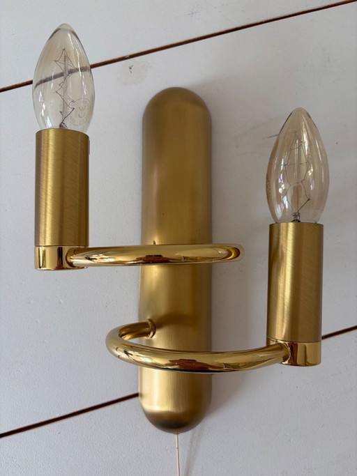 Paire d'appliques en laiton – Vielhaber-Leuchten, Made in Germany