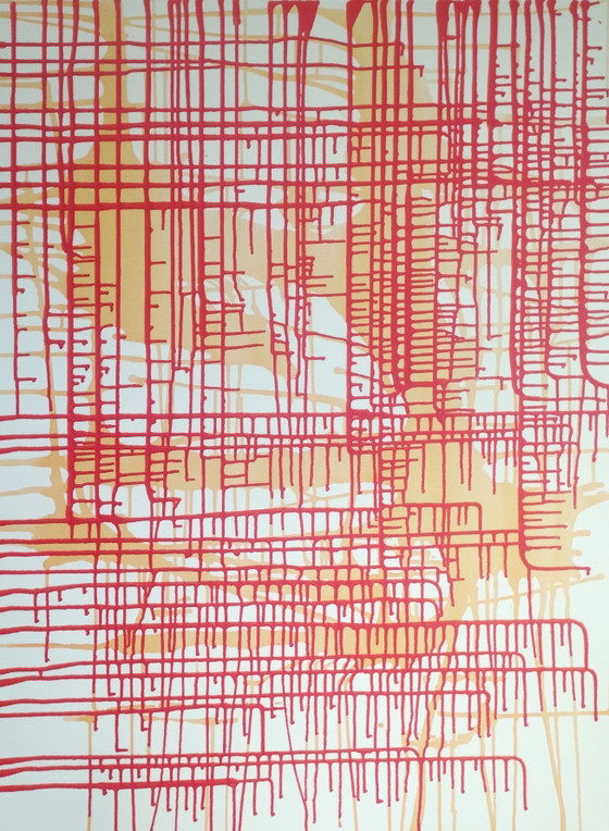 Image 1 of Natia Antadze Abstract Composition Red