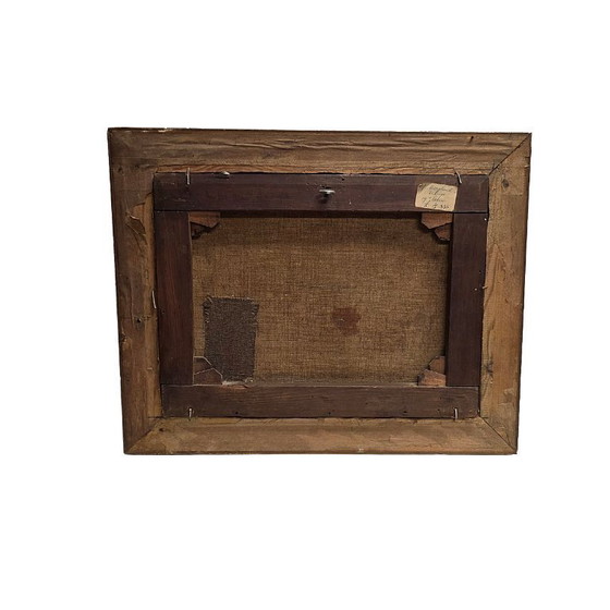 Image 1 of Antique oil painting with an Alpine village, late 19th century