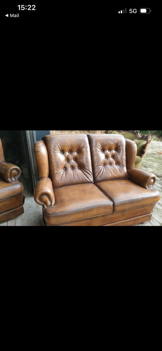 Image 1 of Chesterfield 3+2+1 leder