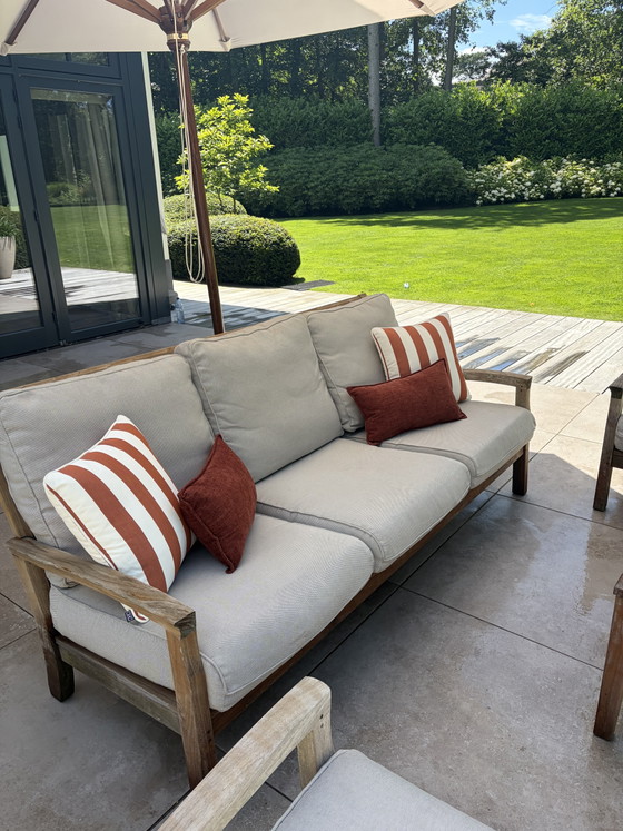 Image 1 of Gloster Kingston Teakhout loungeset inclusief sunbrella kussens