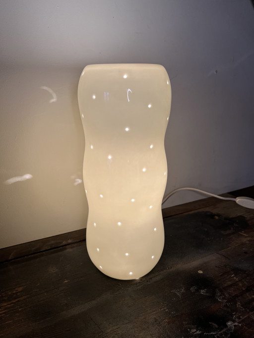 Vintage Ikea Dämsta porcelain table lamp from the 1970s