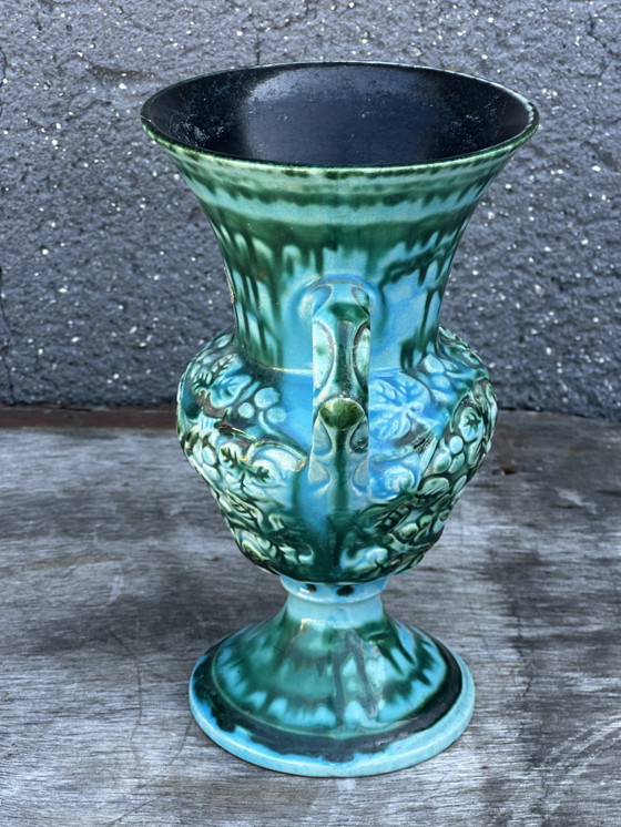 Image 1 of Vase Turquoise céramique Vintage 70’s - Keramik West Germany H 20 cm